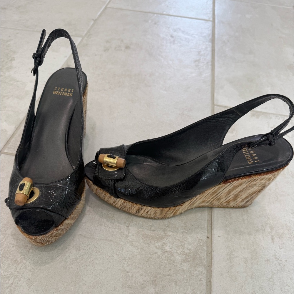 Black size 8 Stuart Weitzman wedges